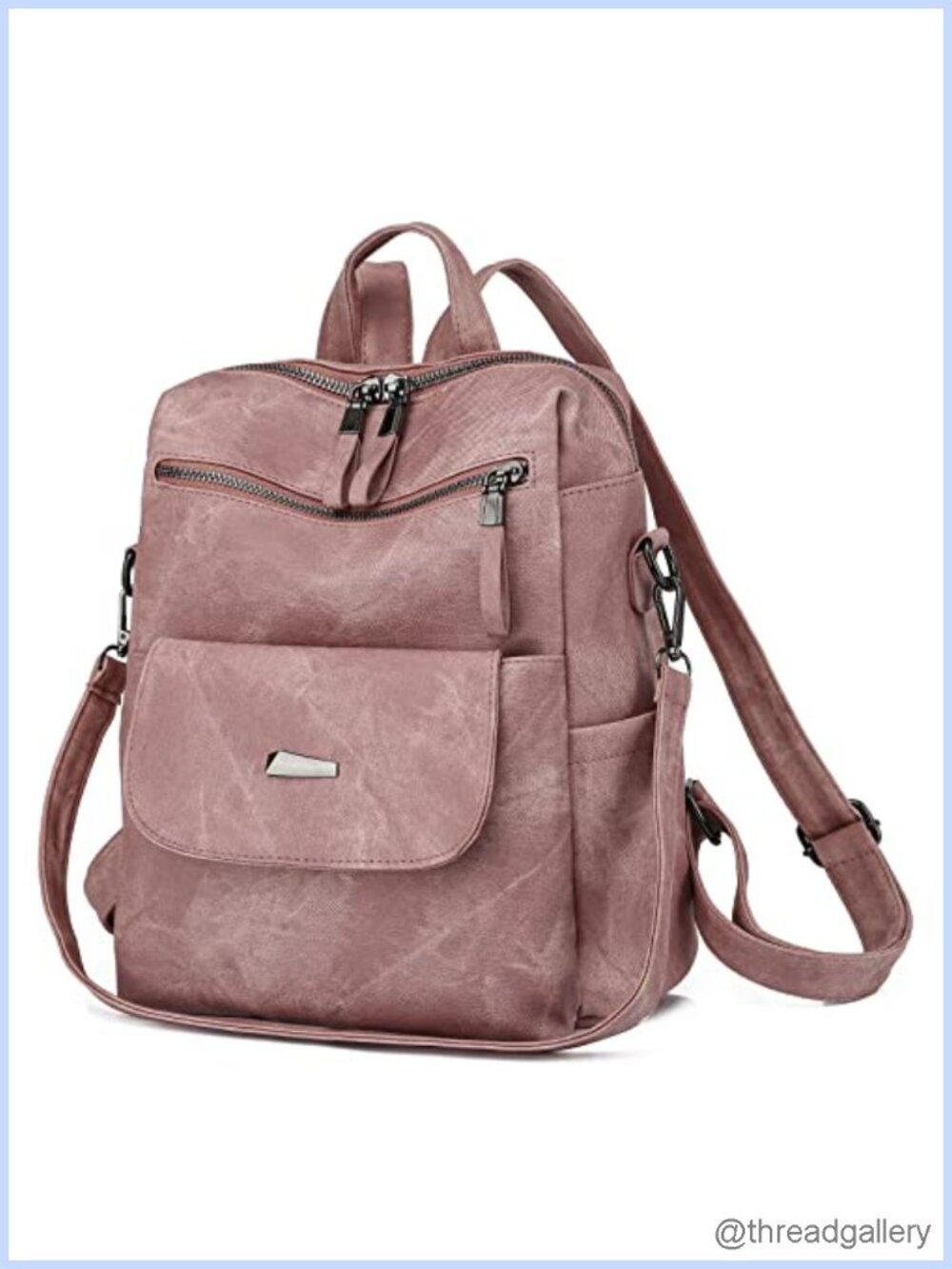 Small Waterproof Anti-Theft Convertible Backpack Purse for Women Nylon Travel